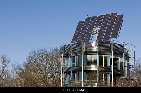 Roof with solar system, ecological Vauban district in Freiburg, Baden-Wuerttemberg, Germany, Europe-stock-foto