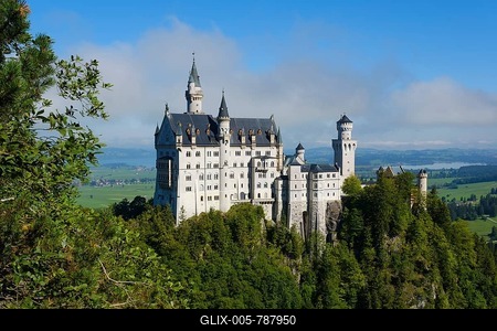 Neuschwanstein Castle, Hohenschwangau, Füssen, Allgäu Alps, Allgäu, Bavaria, Germany-stock-foto