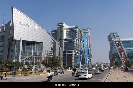 New office buildings, Gurgaon, Haryana, India, Asia-stock-foto