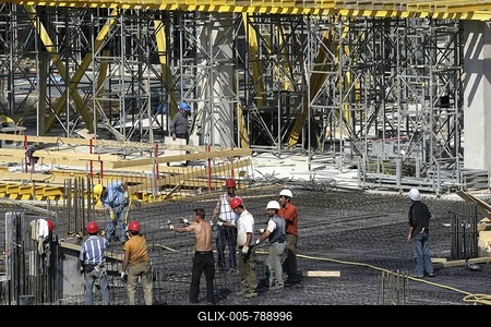Construction site of a giant Karstadt shopping Mall "Limbecker Platz", Essen, North Rhine-Westphalia, Germany-stock-foto