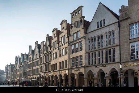 Gabled houses in the old town, Osnabrück, Lower Saxony, Germany-stock-foto