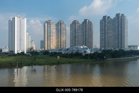 Modern apartment buildings in Ho Chi Minh City, Ho Chi Minh City, Vietnam-stock-foto