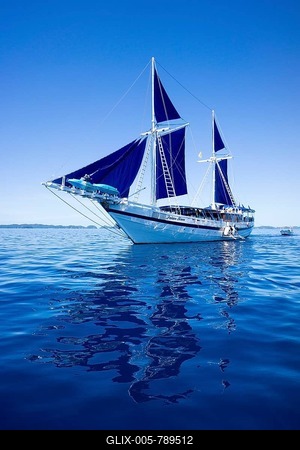 Diving sailing ship PALAU SIREN, Palau, Micronesia-stock-foto