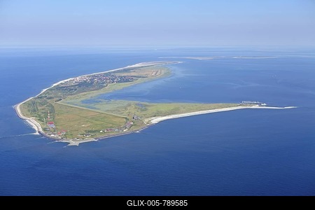 Aerial view, Wangerooge, East Frisian Island, East Frisia, Lower Saxony, Germany, Europe-stock-foto