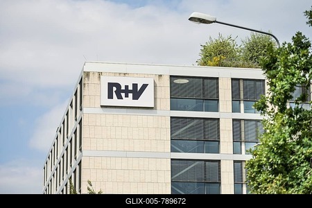 R+V Versicherung, Head Office, Raiffeisenplatz, Hesse, Germany-stock-foto