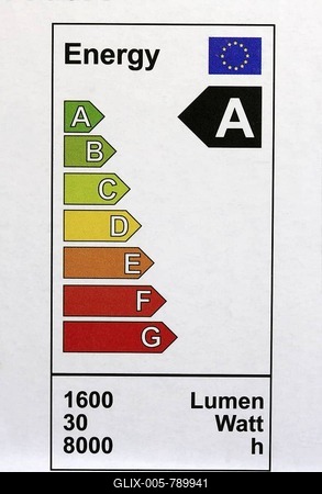 EU Level-A energy consumption, low consumption-stock-foto