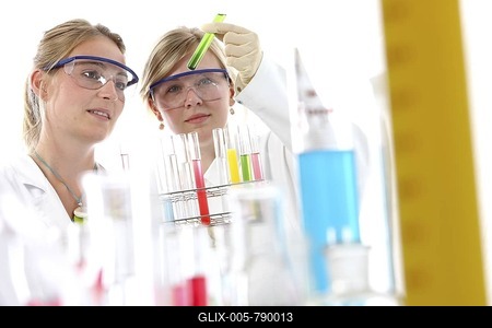 Chemistry laboratory, lab technicians at work-stock-foto