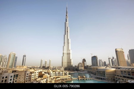 Burj Dubai, tallest building in the world, part of Downtown Dubai, United Arab Emirates, Middle East-stock-foto