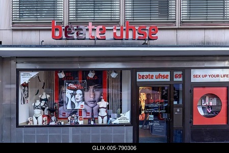 Shop window Beate Uhse, Sexshop, Nuremberg, Middle Franconia, Bavaria, Germany-stock-foto
