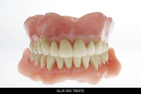 Set of Dentures, artificial teeth-stock-foto