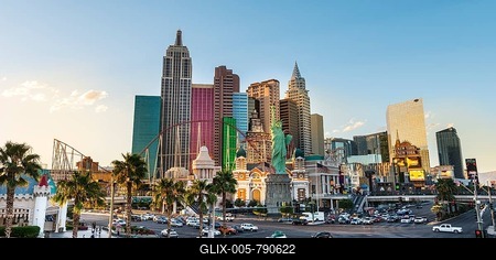 New York New York Hotel and Casino, Las Vegas, Nevada, USA-stock-foto