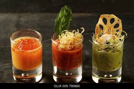 Various Apéros, Haute Cuisine, Labaroche, Alsace, France, Europe-stock-foto