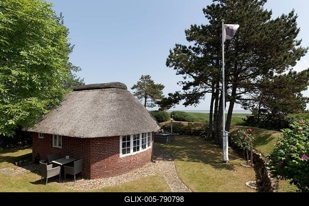 Waterküken holiday home, Frisian house on the mudflats, Germany's most expensive property, Kampen on Sylt, East Frisian Islands, Schleswig-Holstein, Germany-stock-foto