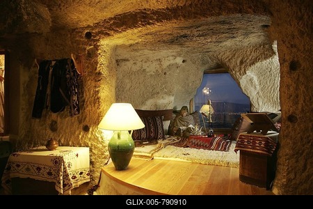 TUR Turkey Cappadocia, Museum Hotel, Sultan Cave Suite, Uchisar-stock-foto