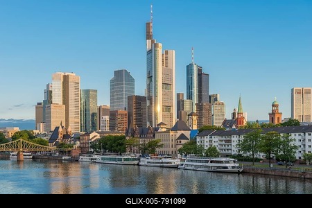 Skyline, Frankfurt am Main, Hesse, Germany-stock-foto