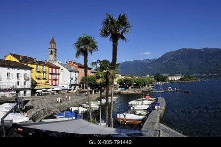Ascona on Lago Maggiore, Lake Maggiore, Canton of Ticino, Switzerland, Europe-stock-foto