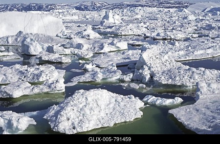 Icebergs, Disko Bay, Jacobshavner Icefjord, Greenland-stock-foto