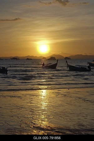 Sunset, Ao Nang, Thailand, Asia-stock-foto