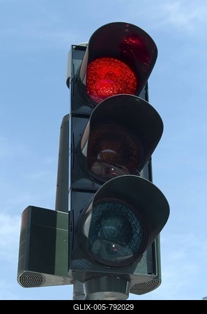 Traffic light, red-stock-foto