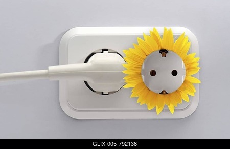 Green energy, symbolic image-stock-foto