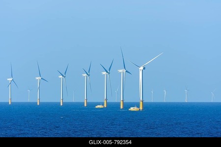 Offshore wind farm, North Sea, United Kingdom-stock-foto