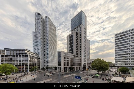 Zoofenster Berlin with the Upper West and Waldorf Astoria buildings. Berlin, Germany-stock-foto