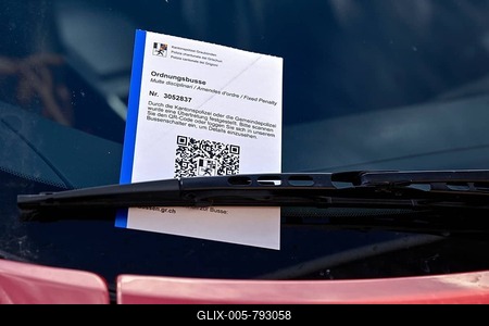 Parking ticket, parking ticket Schweibenwischer, Switzerland-stock-foto