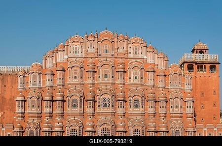 Hawa Mahal, Palace of Winds, Jaipur, Rajasthan, India-stock-foto