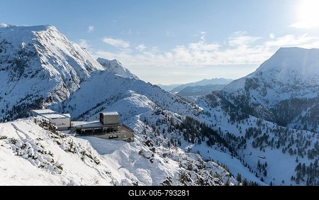 Jennerbahn in winter, Berchtesgaden National Park, Berchtesgaden Alps, Schönau am Königssee, Berchtesgadener Land, Bavaria, Germany-stock-foto