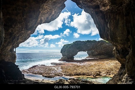 Talava Arches, rock arches, South Pacific, Niue-stock-foto