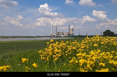 STEAG EVONIK Walsum coal-fired power station, Duisburg, Rhine, North Rhine-Westphalia, Ruhr area, Germany-stock-foto