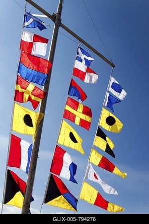 International maritime signal flags, international code of signals-stock-foto