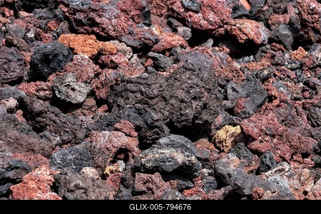 Reddish volcanic rock, La Palma, Canary Islands, Spain-stock-foto