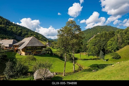 Alter Schwarzwaldhof, Präg, near Todtnau, Black Forest, Baden-Württemberg, Germany-stock-foto