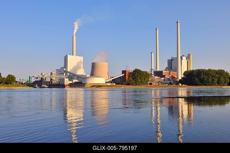 Coal-fired power station, EnBW power plant, Karlsruhe, Baden-Württemberg, Germany-stock-foto