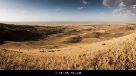 Hills and steppe landscape, near Almaty, Kazakhstan-stock-foto