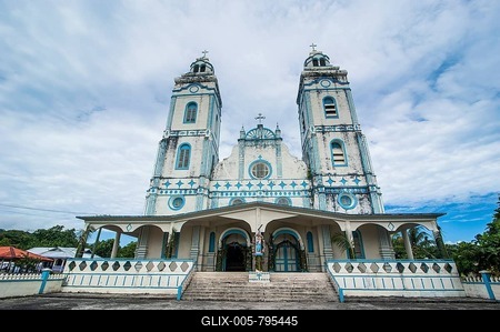 Cathedral in Savai´i, Samoa, South Pacific-stock-foto