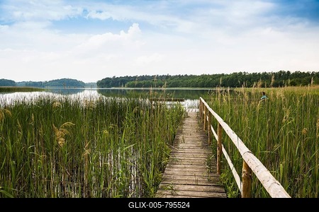 Schaalsee near Seedorf, UNESCO Biosphere Reserve Schaalsee, Lauenburg Lakes, Schleswig-Holstein, Germany-stock-foto