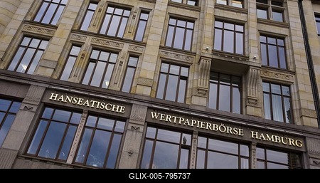 Photo of the old Hanseatische Wertpapierboerse, Stock Exchange Building in Rathausstr., Hamburg, Germany, Europe-stock-foto