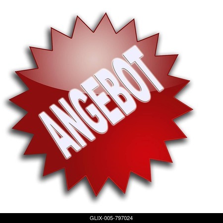 Lettering "Angebot", offer-stock-foto
