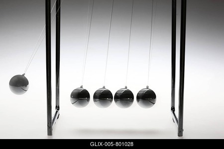 Newton's cradle, ball pendulum-stock-foto