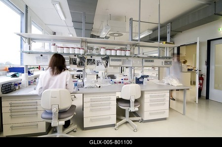 Laboratory scene, lab for genetic analysis-stock-foto