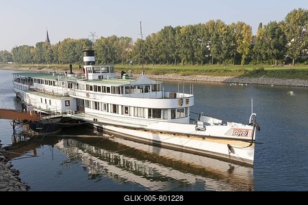 Ship museum, part of the TECHNOSEUM, paddle steamer, Neckar, Mannheim, Baden-Wuerttemberg, Germany, Europe-stock-foto