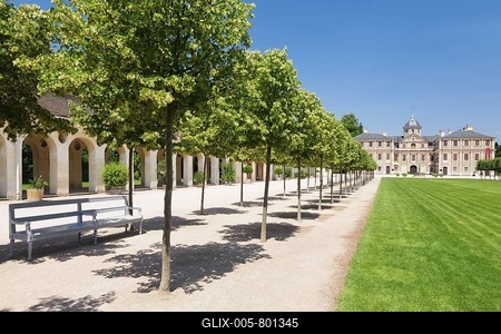 Schloss Favorite castle near Rastatt, Baden-Wuerttemberg, Germany, Europe-stock-foto