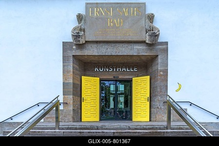 Entrance, Kunsthalle, Schweinfurt, Lower Franconia, Bavaria, Germany-stock-foto