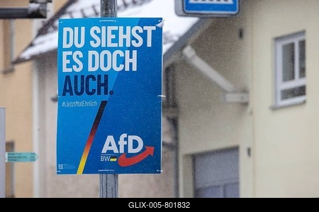 2026 state election in Baden-Württemberg. AfD party election poster. Drackenstein, Baden-Württemberg, Germany-stock-foto