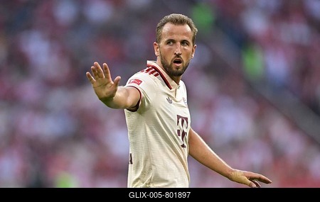 Harry Kane FC Bayern Munich FCB (09) Gesture, Gesture, Allianz Arena, Munich, Bayern, Germany-stock-foto