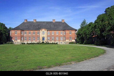 Manor, Schloss Borstel castle, medical research center Borstel, Segeberg district, Schleswig-Holstein, Germany, Europe-stock-foto