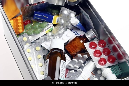 Medicine cabinet, medicine chest, drugs, medicine-stock-foto