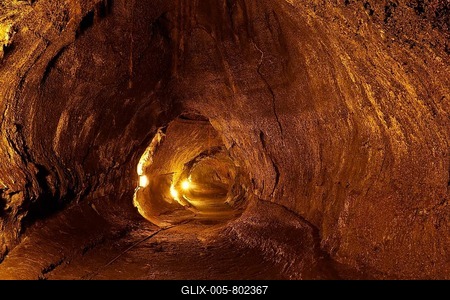 Thurston Lava Tube, Hawai?i Volcanoes National Park, Big Island, Hawaii, USA-stock-foto